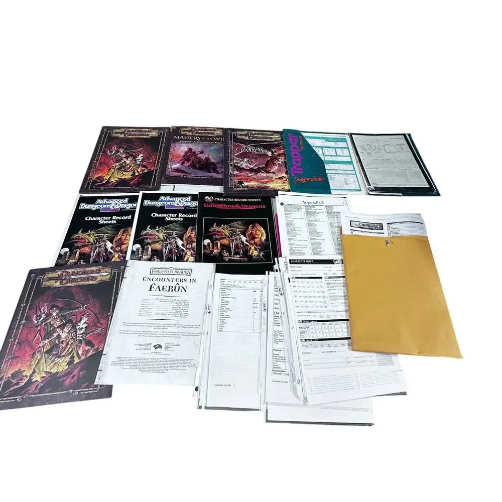 Large D&D Lot - Character Sheets / Guides / Record Sheets More